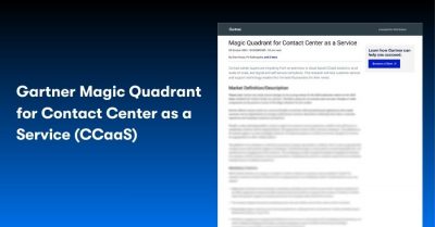 Gartner Magic Quadrant for Contact Center as a Service (CCaaS)